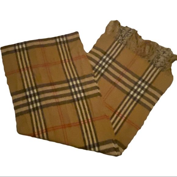 Burberry Accessories - BURBERRY nova check wool scarf with fringe